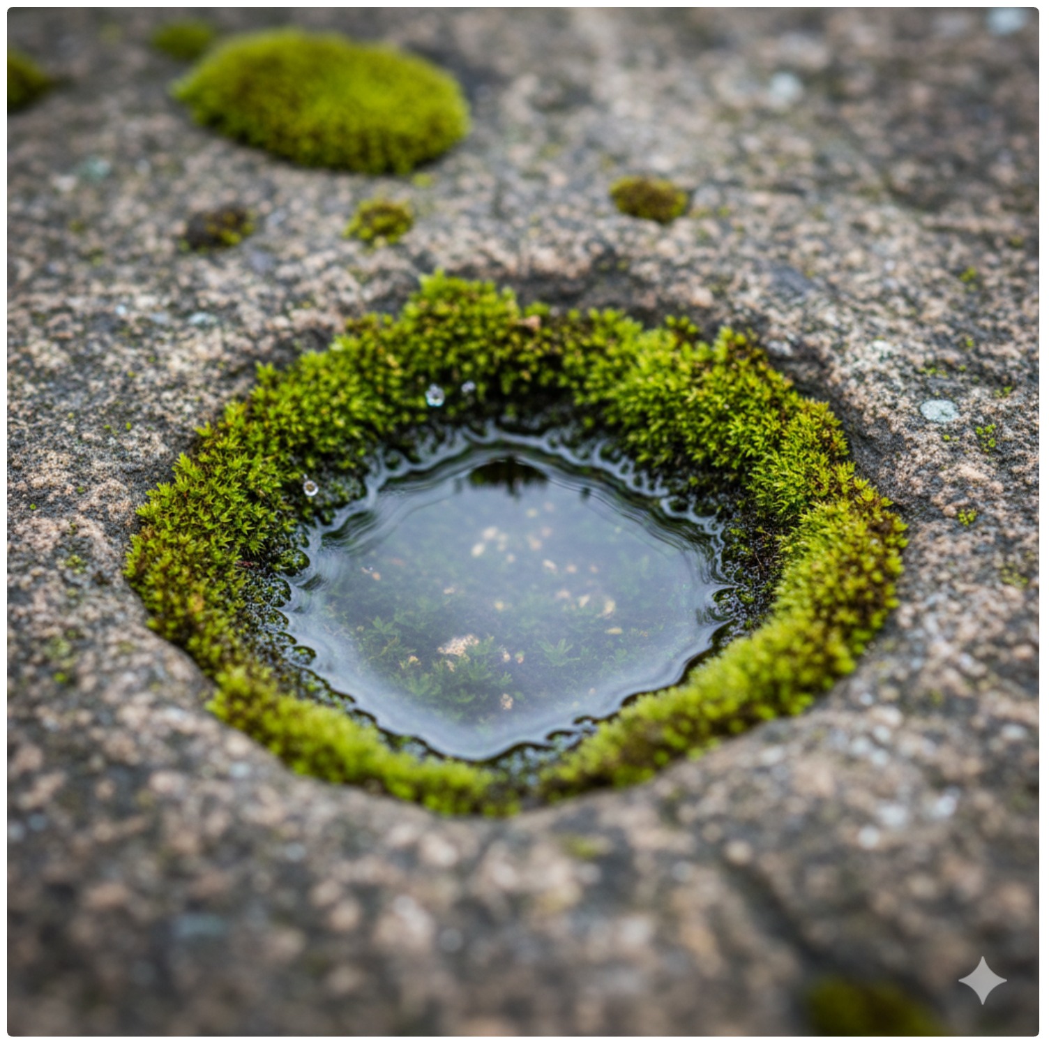 モッシーロックとまだパドルのマクロ